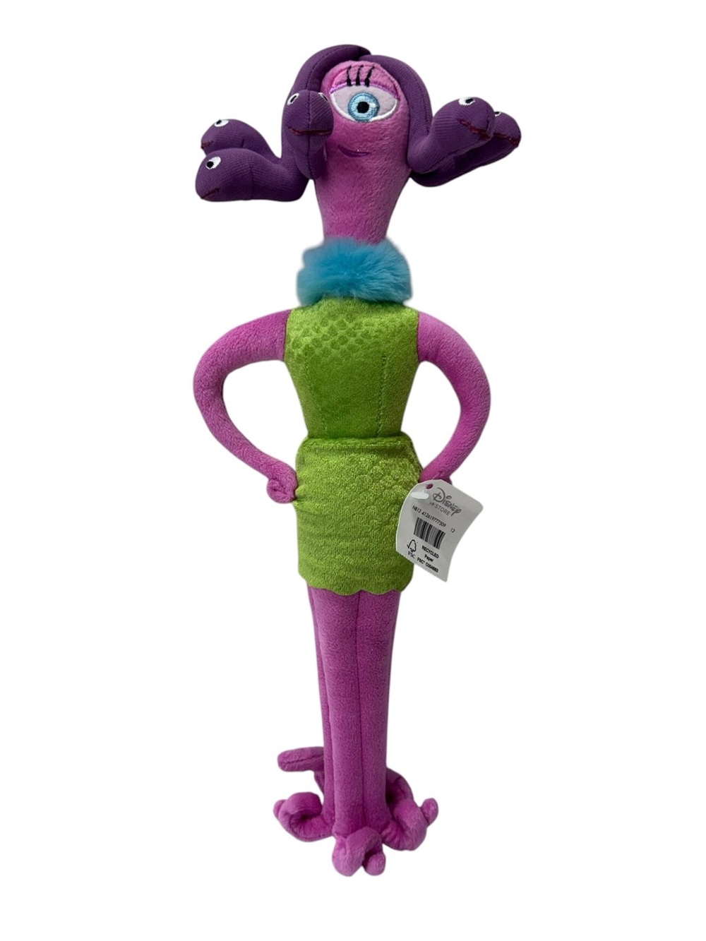 Disney Monsters Inc Celia Mae Plush 15” Stamped Stuffed Character